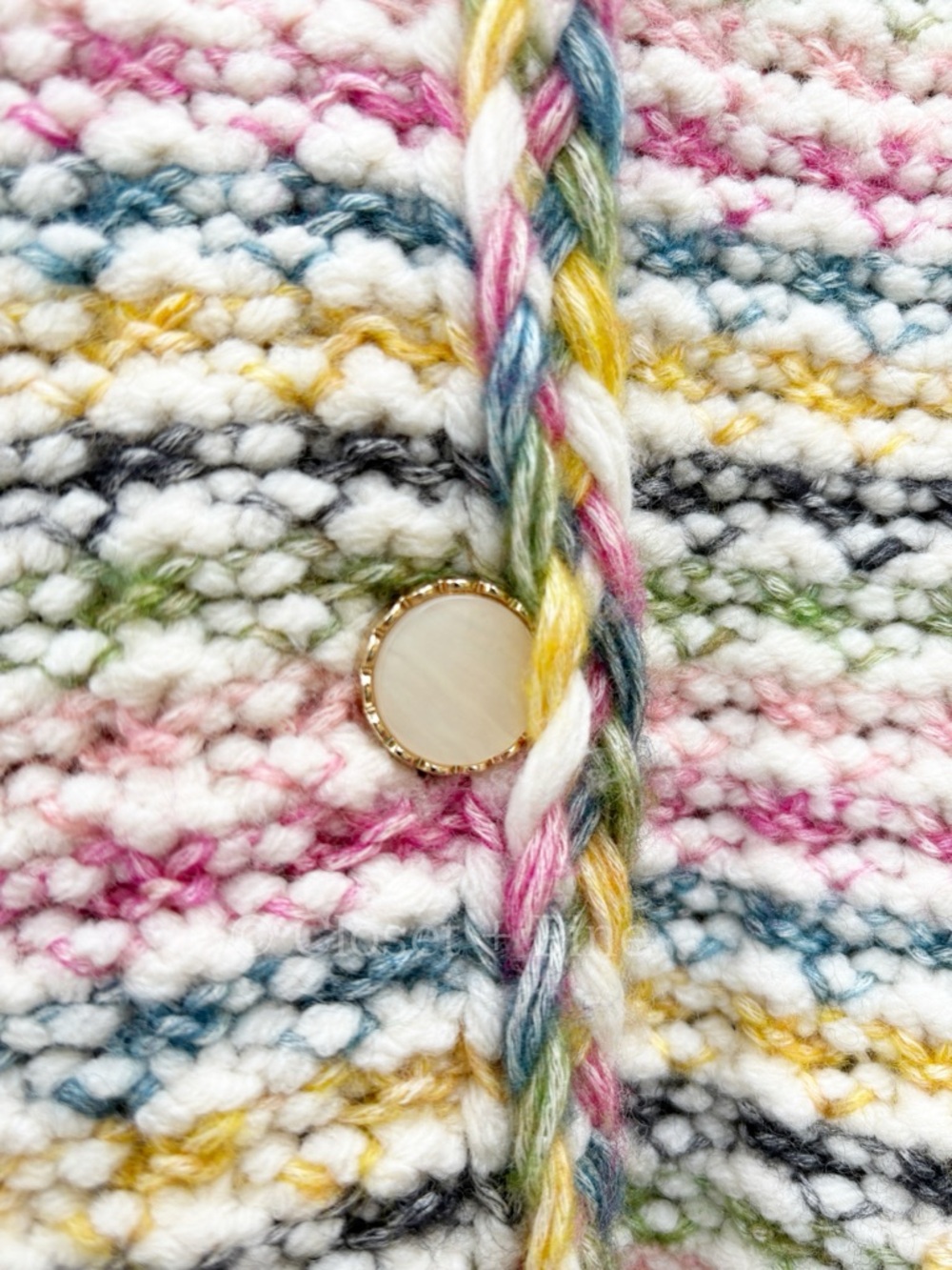 ba&sh Bianca Cardigan Multicolor Knit Size Large Sweater Wool Blend - Picture 7 of 17